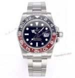 Grade AAA JVS Factory Replica Rolex GMT II Pepsi Watch Red And Blue Ceramic Bezel 